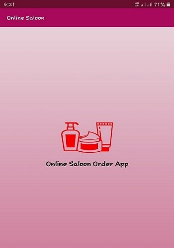 Online Saloon App Splash Screen